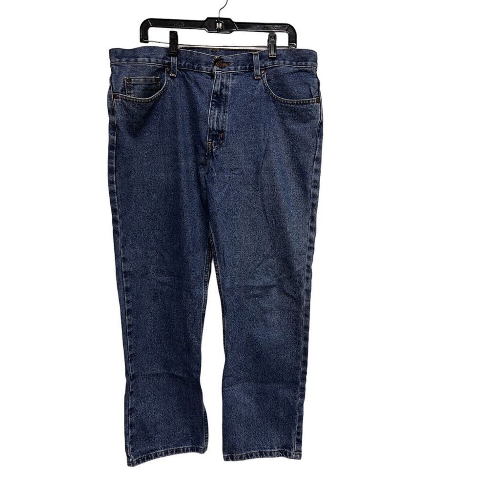 Kirkland Signature Mens Regular Fit‎ Blue Denim Jeans 38x29 Medium Dark Wash